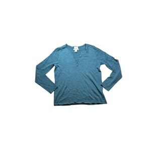 Telluride Clothing Company Sweater Womens Size Large Fine Merino Wool Henley Top